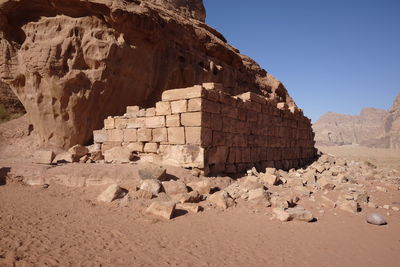 Ruins of the lawrence of arabia house in wadi rum