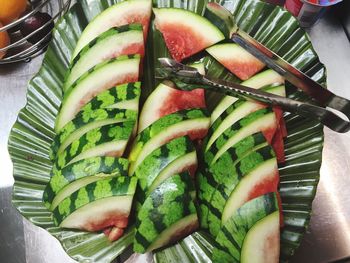 Close-up of vegetables in plate