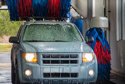 Car going through wash