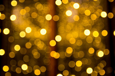 Defocused image of illuminated lights