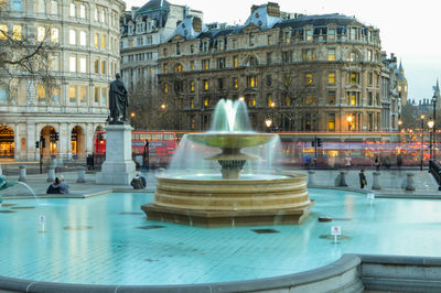 Fountain in city