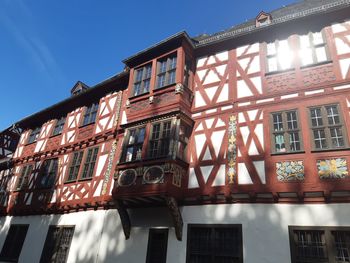 Low angle view of building against clear sky