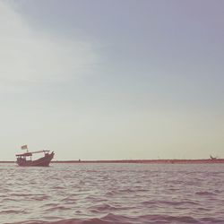 Boats in sea