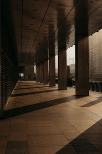 Empty corridor of building