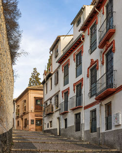 Picturesque street view of granada, andalusia, spain