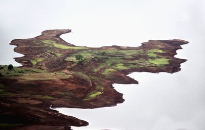 Scenic view of rock formations against sky