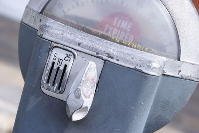 High angle view of old telephone