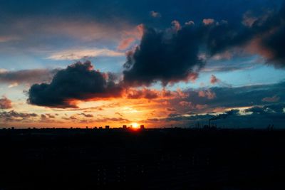 Scenic view of landscape at sunset