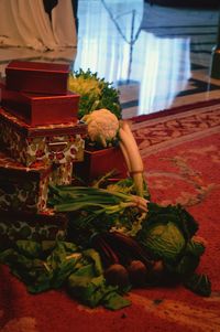 Close-up low section of flowers