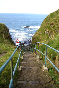 Steep path leading down to beach