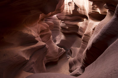 Low angle view of rock formation