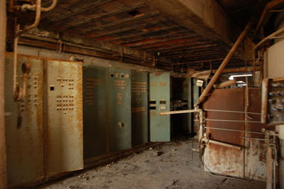 Interior of abandoned building