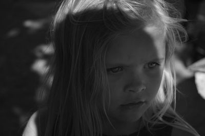 Close-up of girl looking away