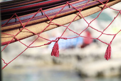 Close-up of  a hammock 