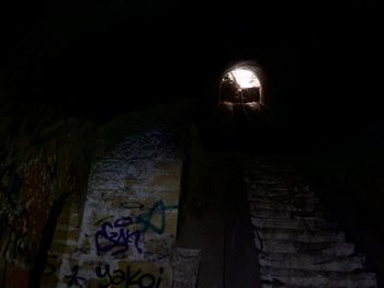 Illuminated lighting equipment in cave