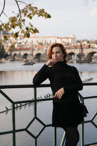 Young woman looking at camera