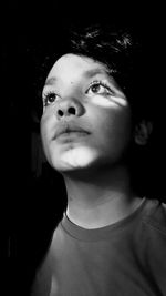 Close-up portrait of young boy