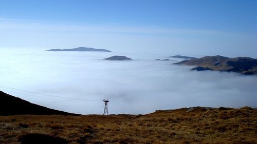 Scenic view of mountain against sky