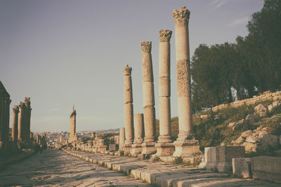 Ruins of temple against sky