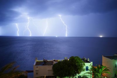 Storm clouds at night