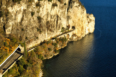 High angle view of sea