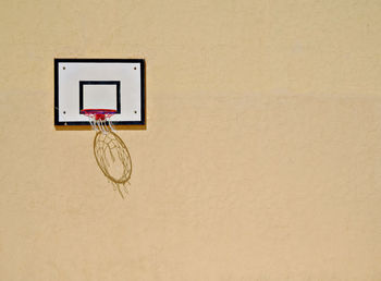 Close-up of basketball hoop