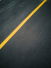 High angle view of zebra crossing on road