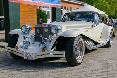 Vintage car parked on street