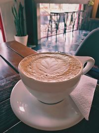 Close-up of coffee on table