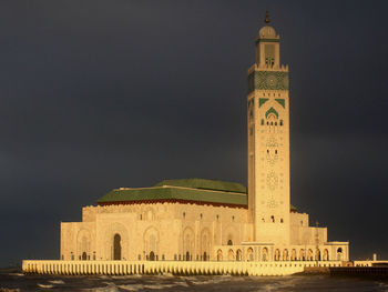 Low angle view of church against sky at night