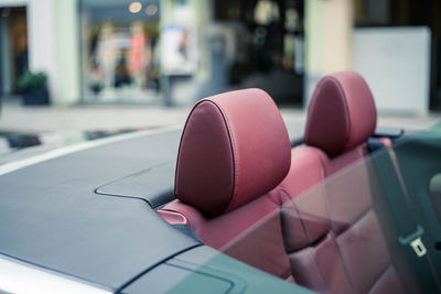 Close-up of toy car on table