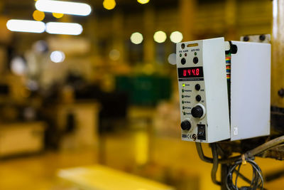 Close-up of machine