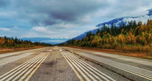 View of railroad tracks against sky