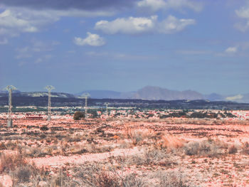 Aerial view of landscape against sky