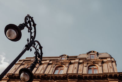 Low angle view of building against clear sky