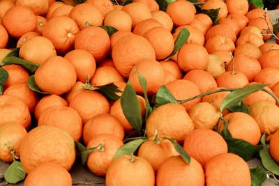 Full frame shot of oranges