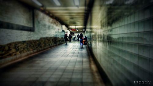 People in tunnel