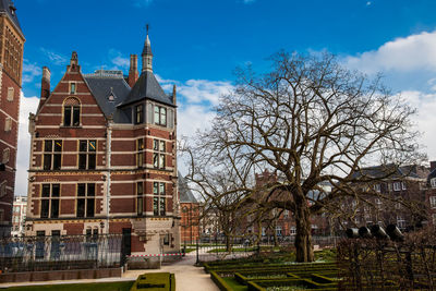 Low angle view of building against sky