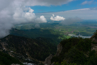 Aerial view of landscape against sky