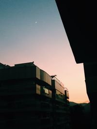 Low angle view of built structure against clear sky