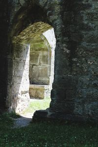 Stone wall of old building