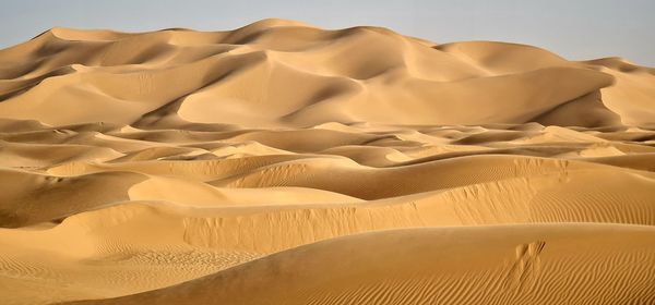 High angle view of sand dune