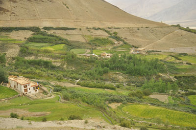 High angle view of landscape