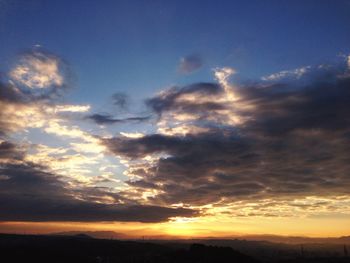 Dramatic sky over landscape