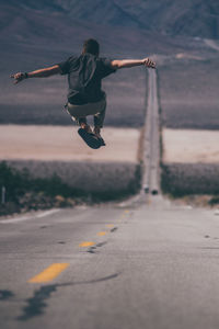 Full length of man jumping