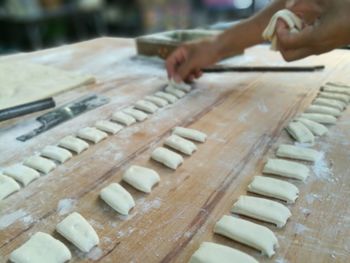 Close-up of preparing food