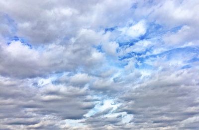 Low angle view of cloudy sky