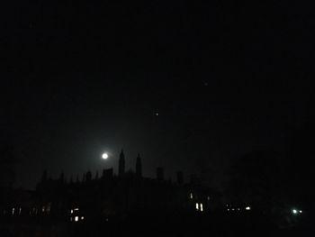 View of moon at night