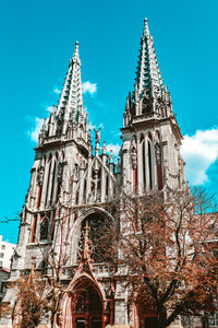 Low angle view of traditional building against sky
