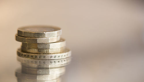 Close-up of coins